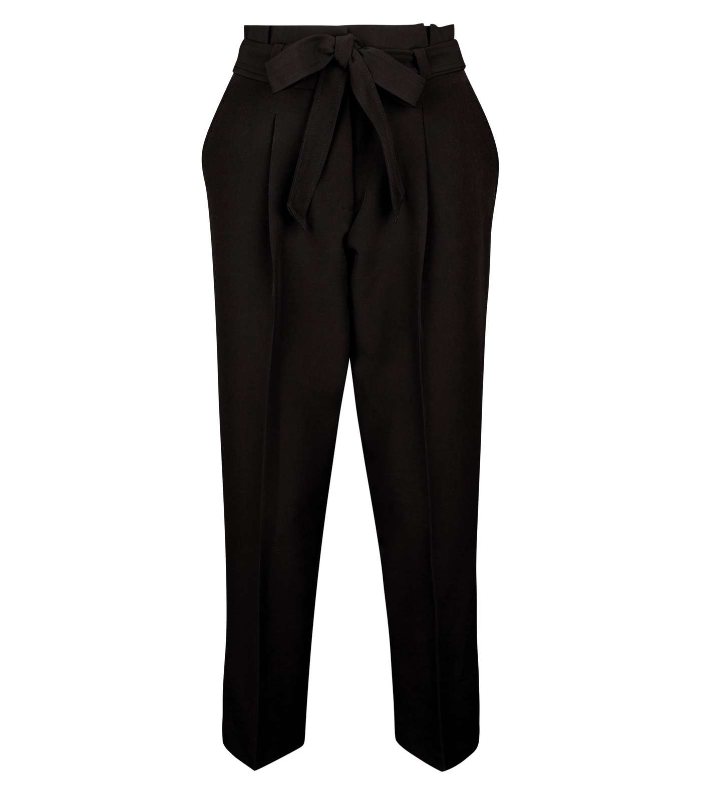 Black Paperbag Tapered Trousers Image 4