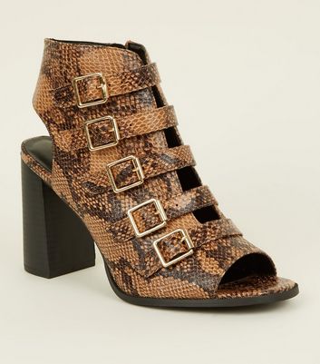 new look snakeskin heels