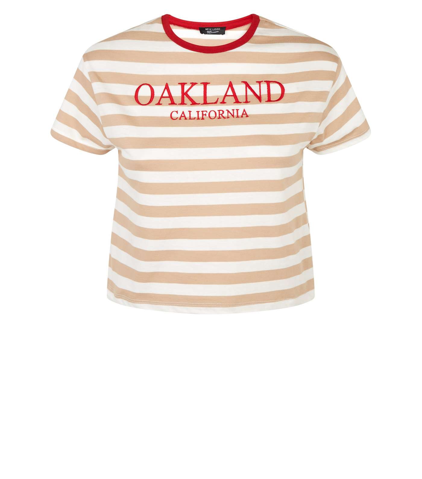 Girls Off White Stripe Oakland Print T-Shirt  Image 4