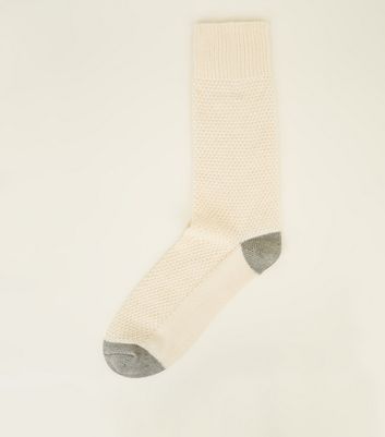 cream boot socks