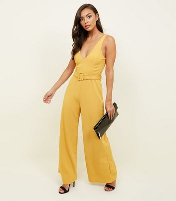 Mustard jumpsuit new look on sale