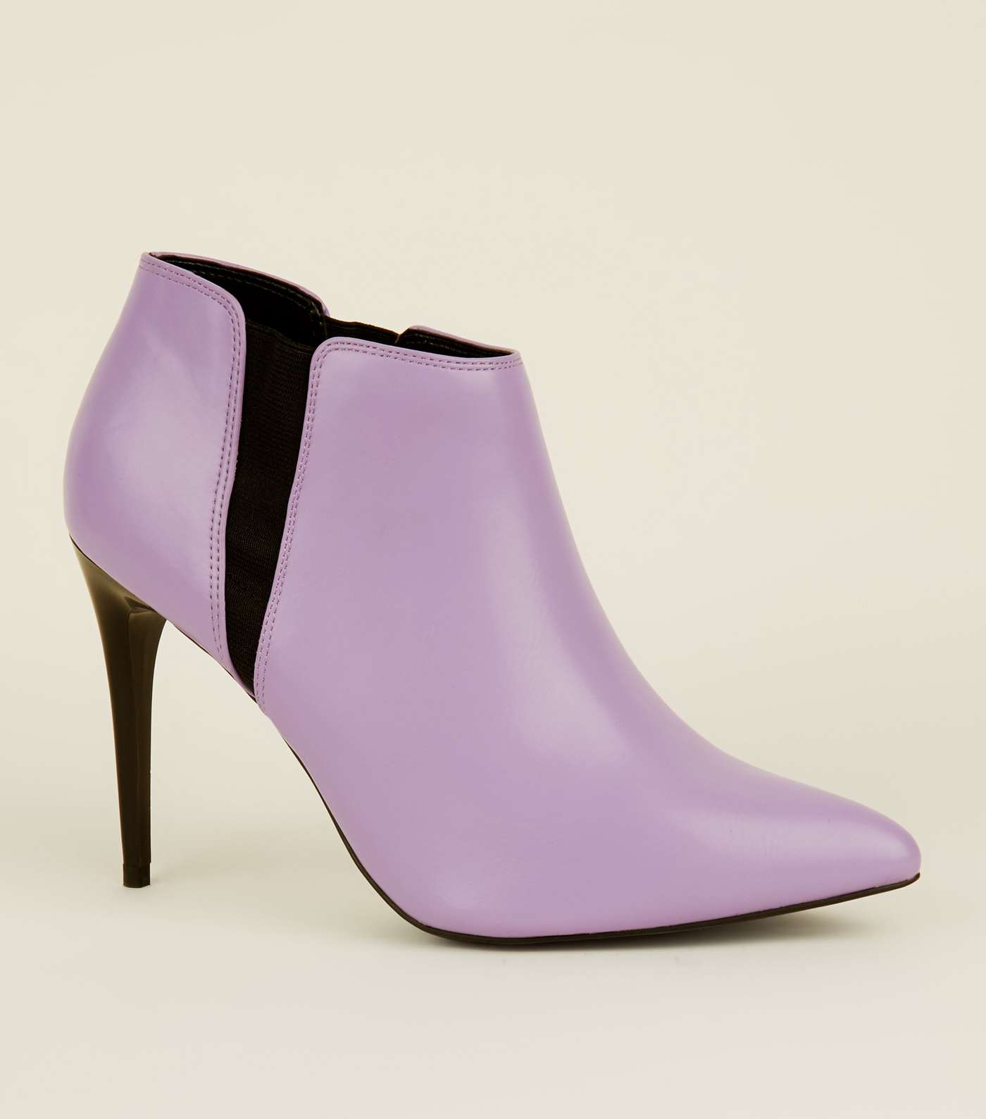 Lilac Stiletto Heel Chelsea Shoe Boots