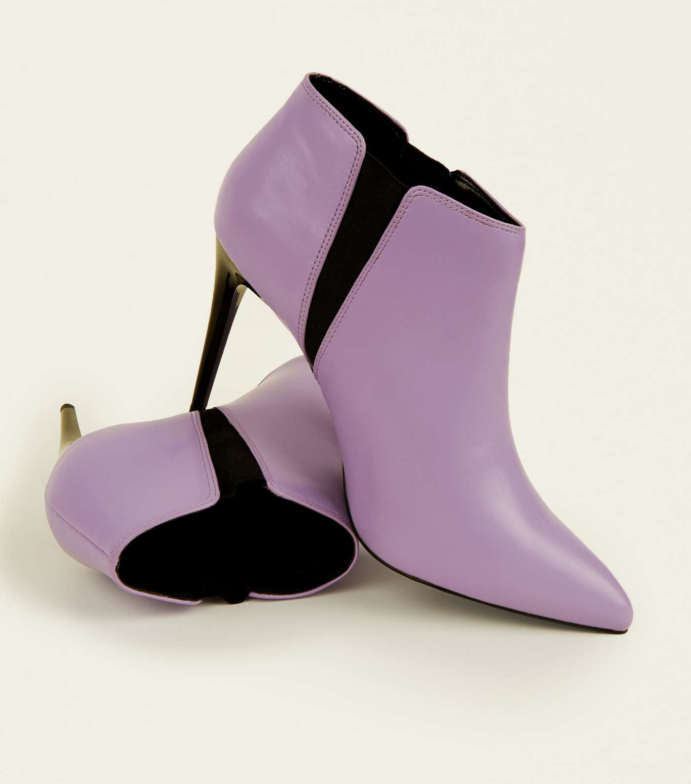 Lilac Stiletto Heel Chelsea Shoe Boots Image 3