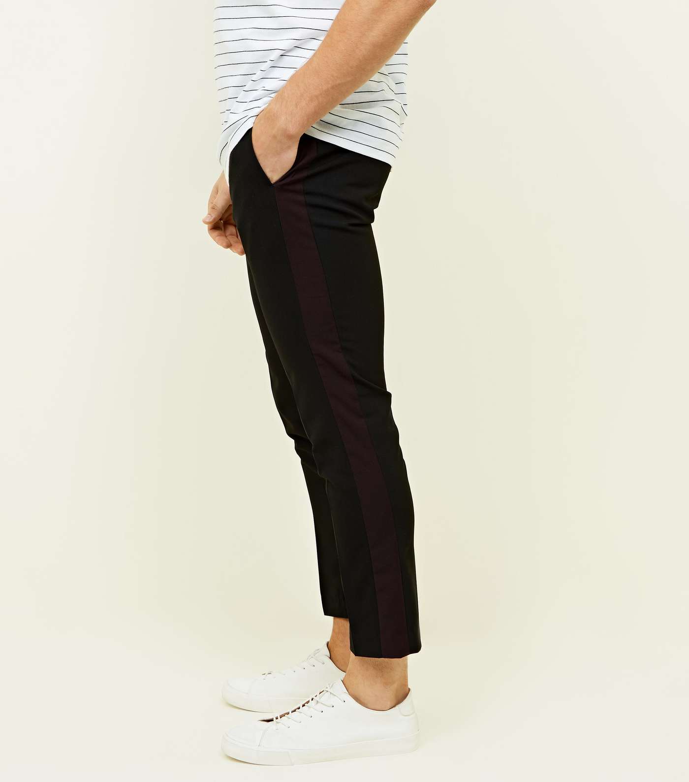 Black Side Stripe Trousers Image 3