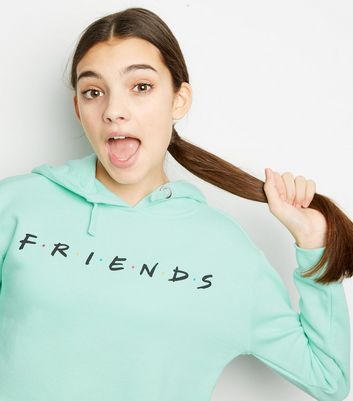 Girls Mint Green Friends Slogan Hoodie New Look