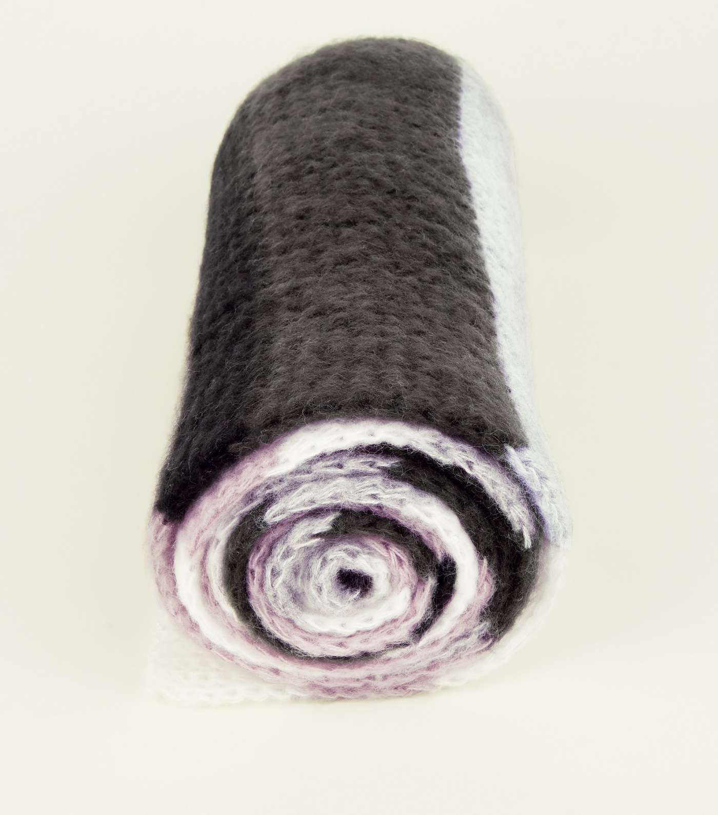 Lilac Stripe Extra Long Knit Scarf Image 3