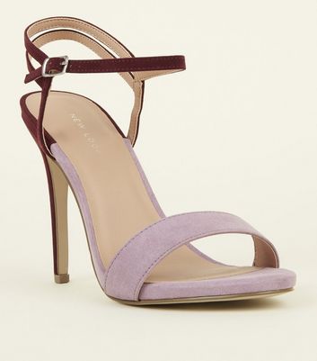 Lilac Contrast Suedette Strappy Barely 