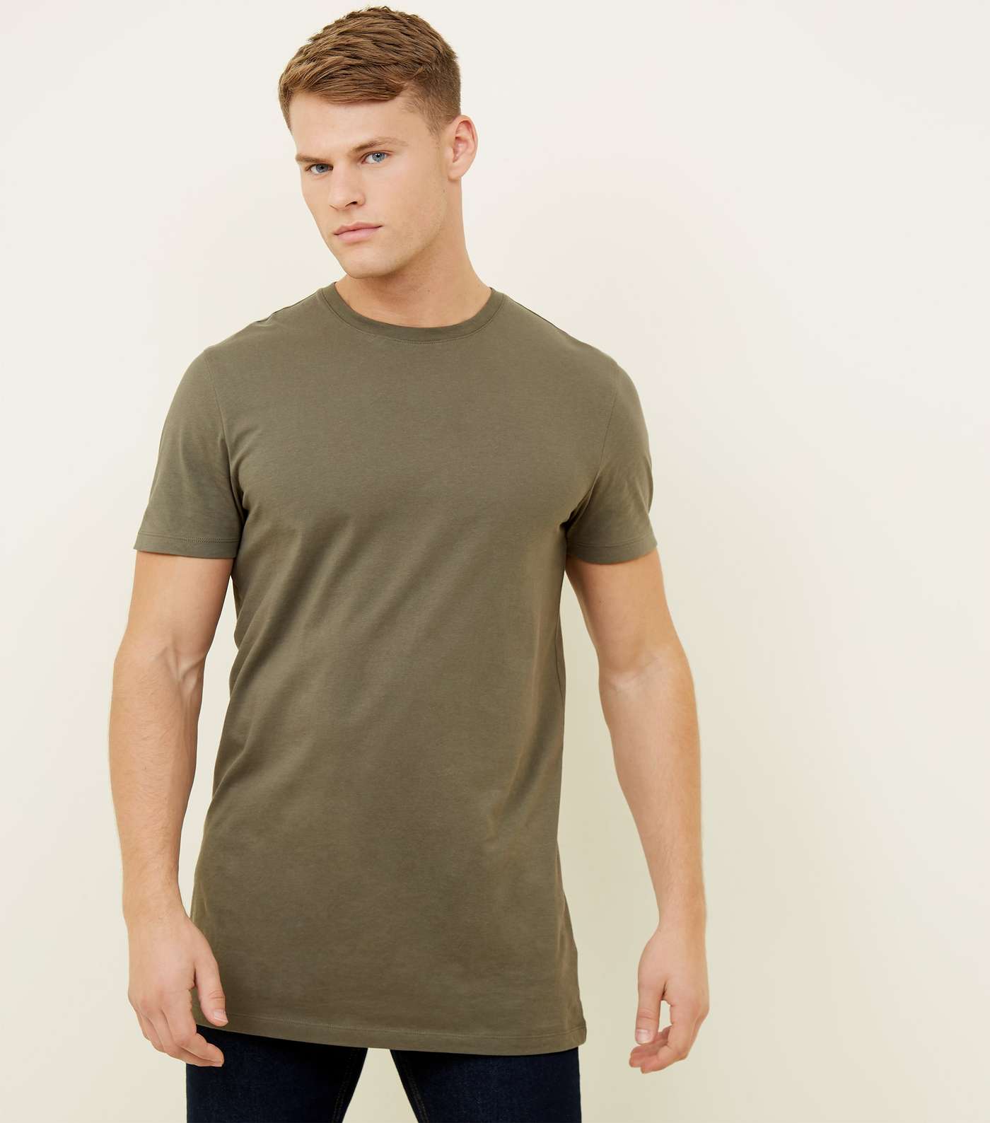 Khaki Longline T-Shirt
