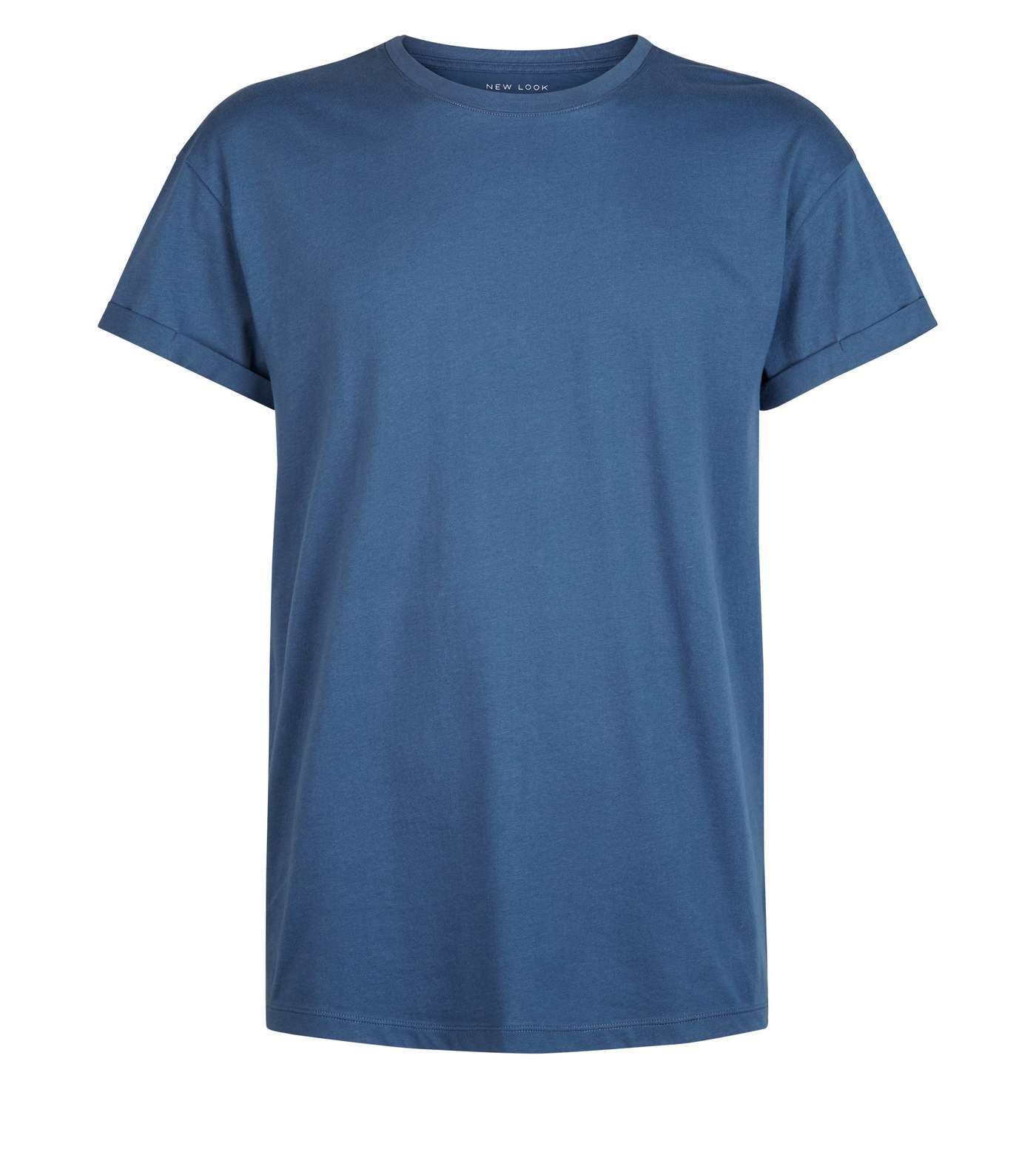 Blue Rolled Sleeve T-shirt Image 4