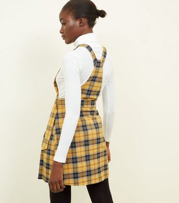 new look yellow pinafore