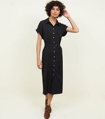 New look button through hot sale dress