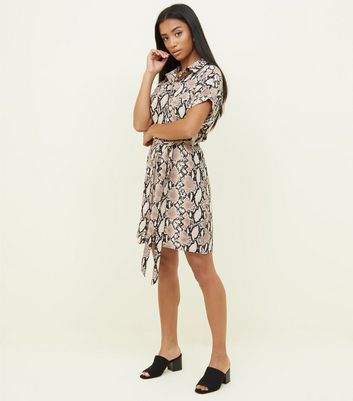 petite snake print dress