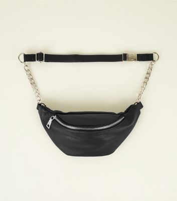 ChaîneNew Bandoulière Similicuir Noir Look Et En Sac Banane À USVqzMp