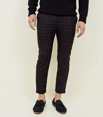 tartan cropped trousers