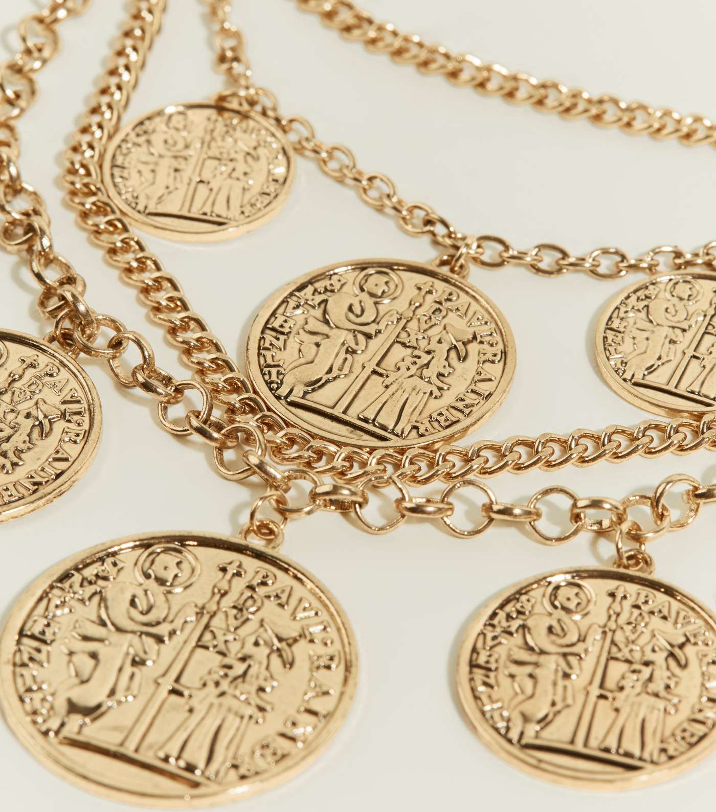 Gold Layered Coin Pendant Necklace Image 3