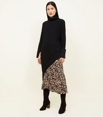 cowl neck longline jumper