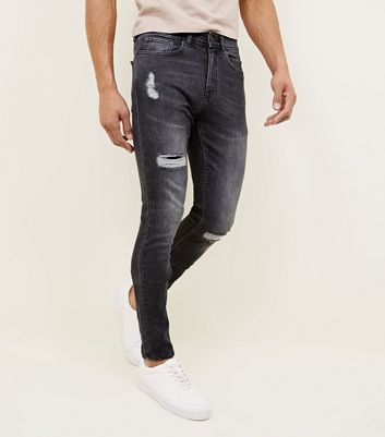 dark grey distressed jeans mens