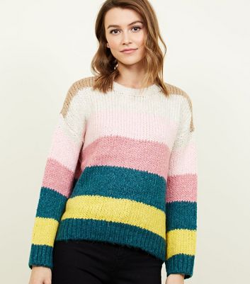 Fashion Sweaters Coarse Knitted Sweaters Vero Moda in Blue Coarse Knitted Sweater black-white flecked casual look 