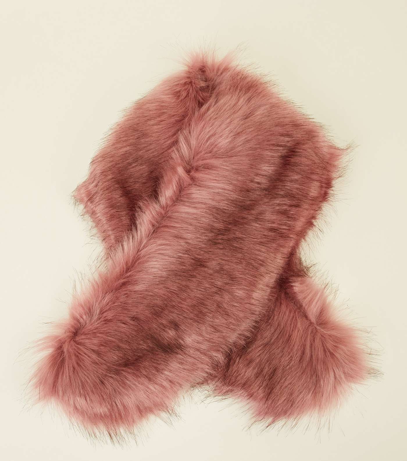 Mid Pink Faux Fur Collar 