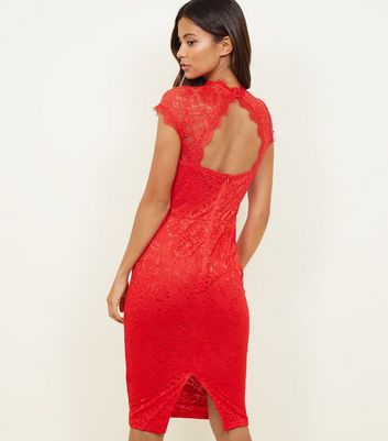 Ax paris shop red lace dress