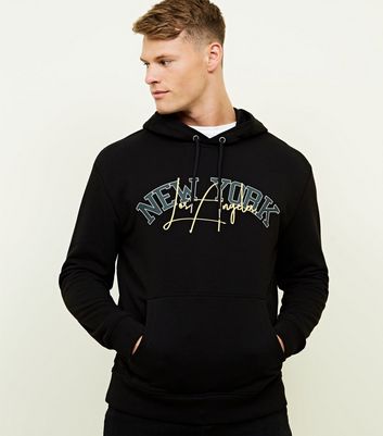 new look mens black hoodie