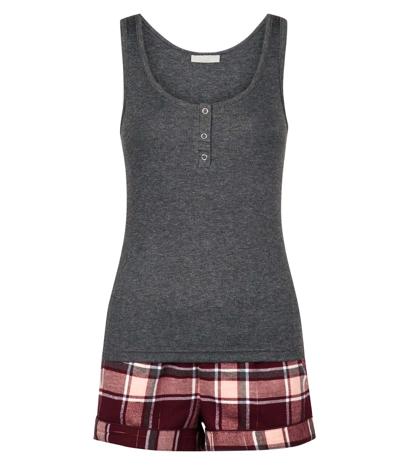 Red Check Shorts Pyjama Set  Image 4