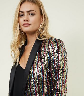sequin multi color jacket