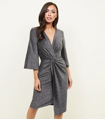new look blue glitter dress