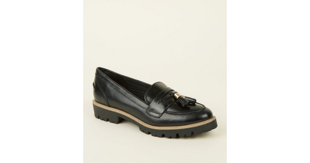 newlook chunky loafers