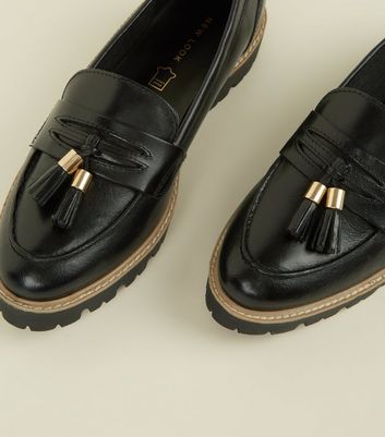 womens chunky sole loafers