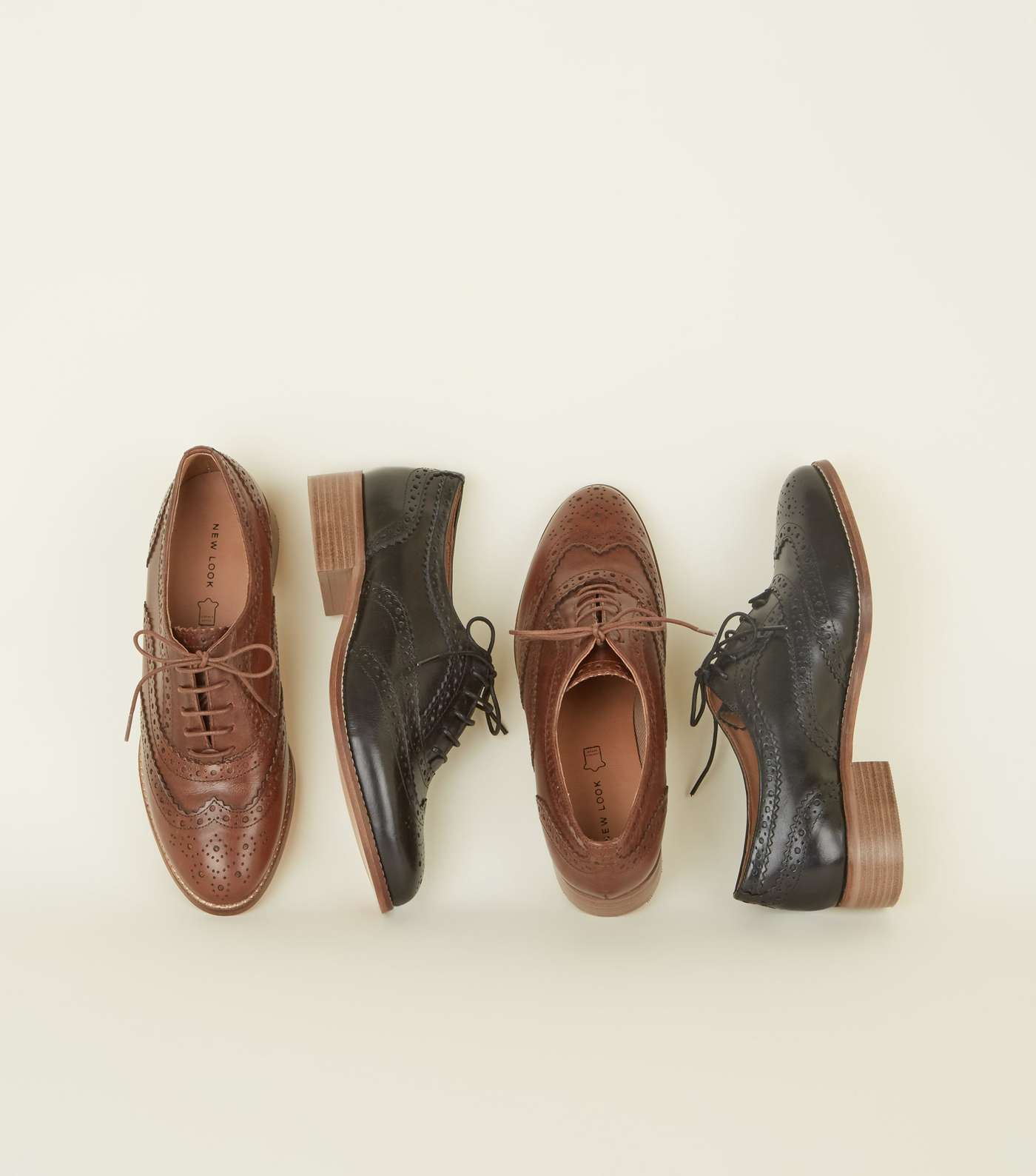 Black Leather Brogues  Image 4