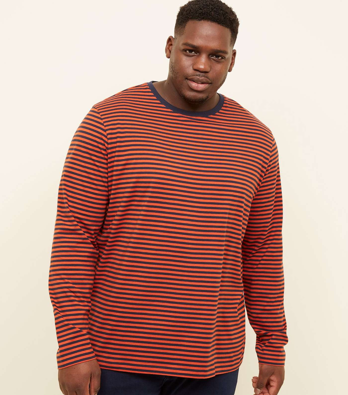 Plus Size Orange Stripe T-Shirt