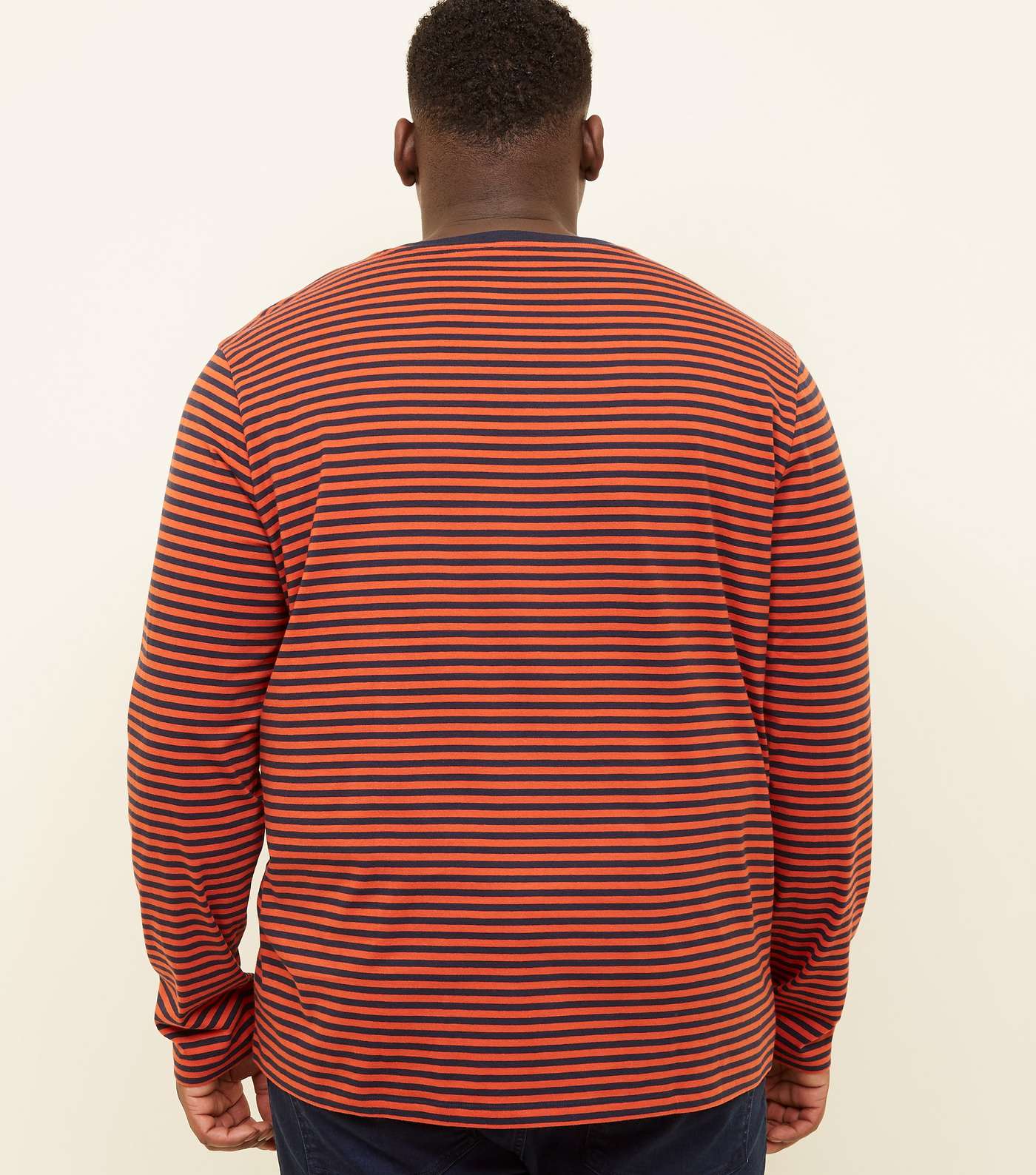 Plus Size Orange Stripe T-Shirt Image 3