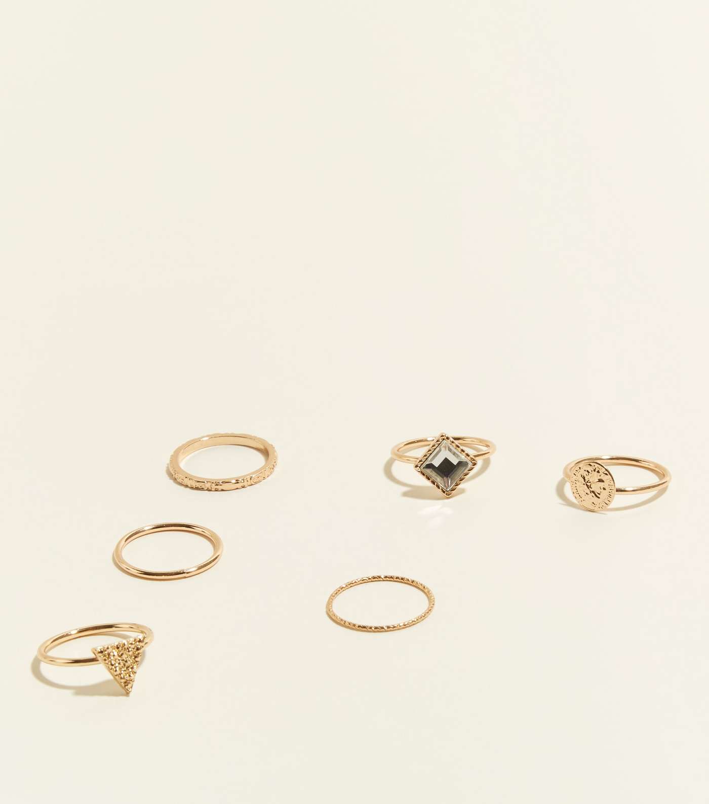 Gold 6 Piece Ring Stack