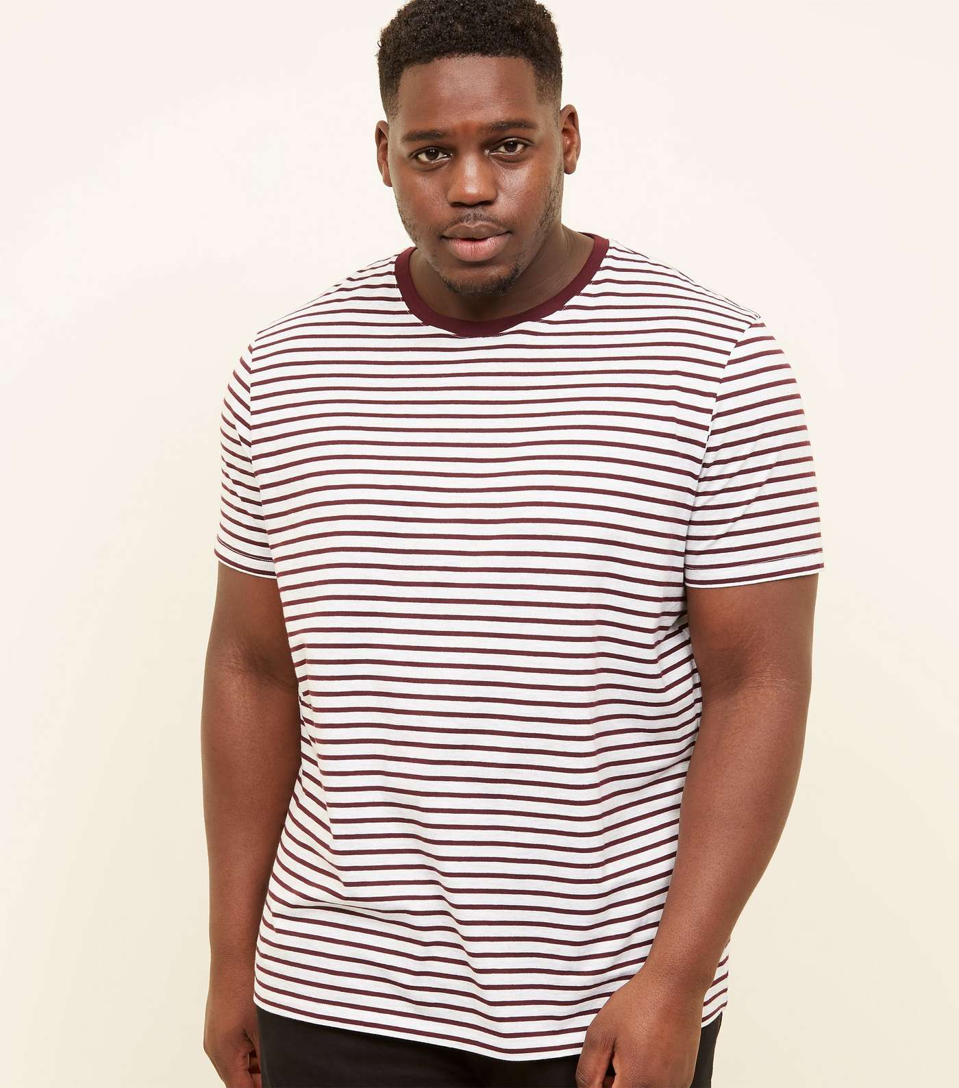 Plus Size Burgundy Stripe T-Shirt