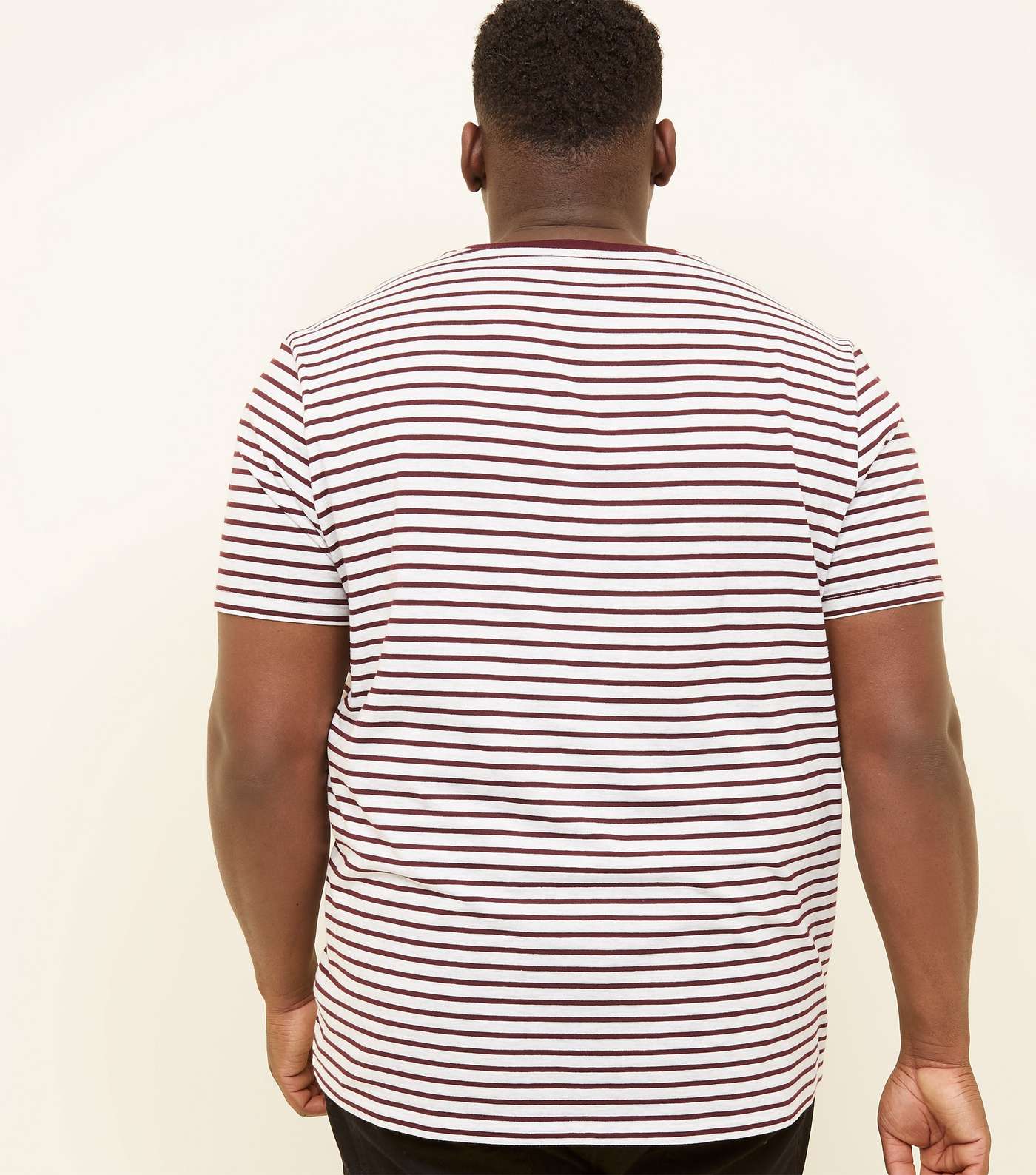 Plus Size Burgundy Stripe T-Shirt Image 3