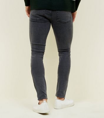 Grey side stripe jeans deals