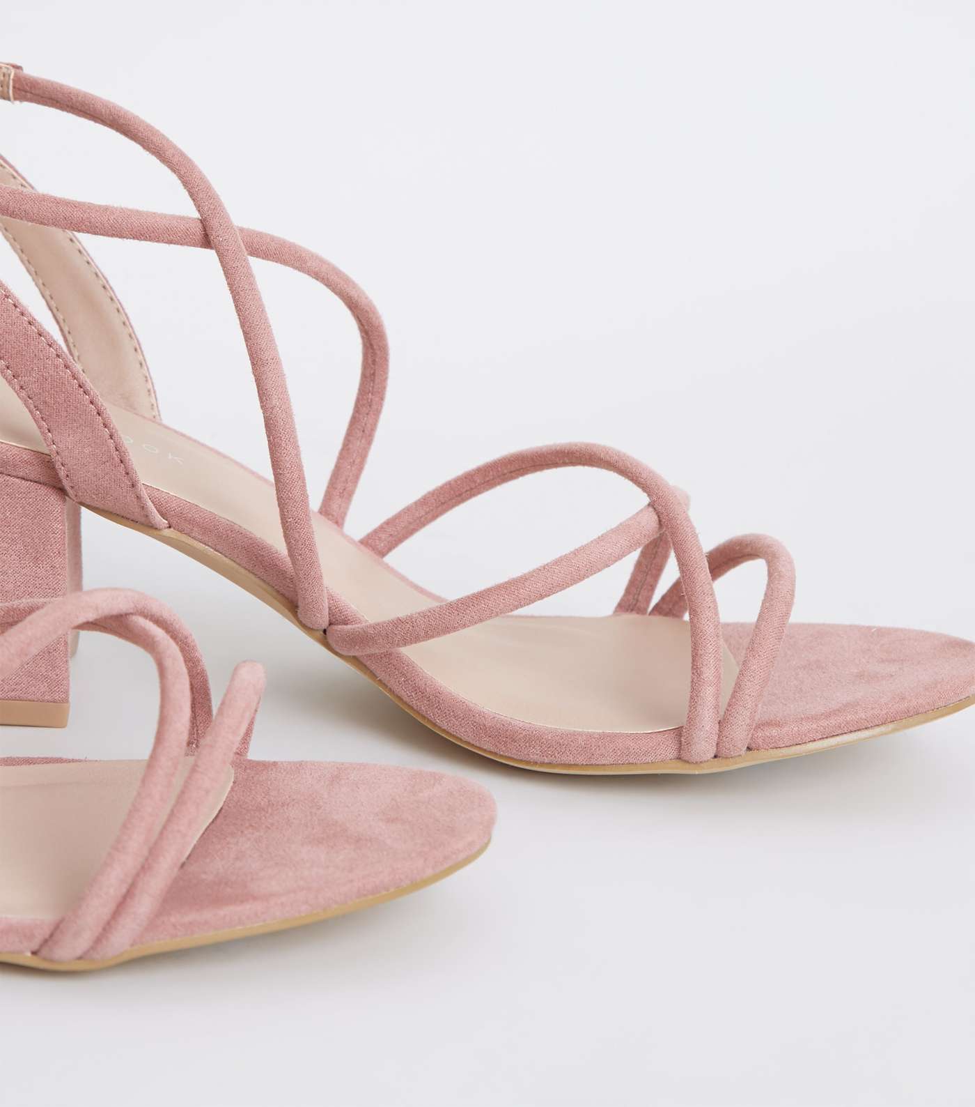 Pink Tube Strap Low Heel Sandals Image 4