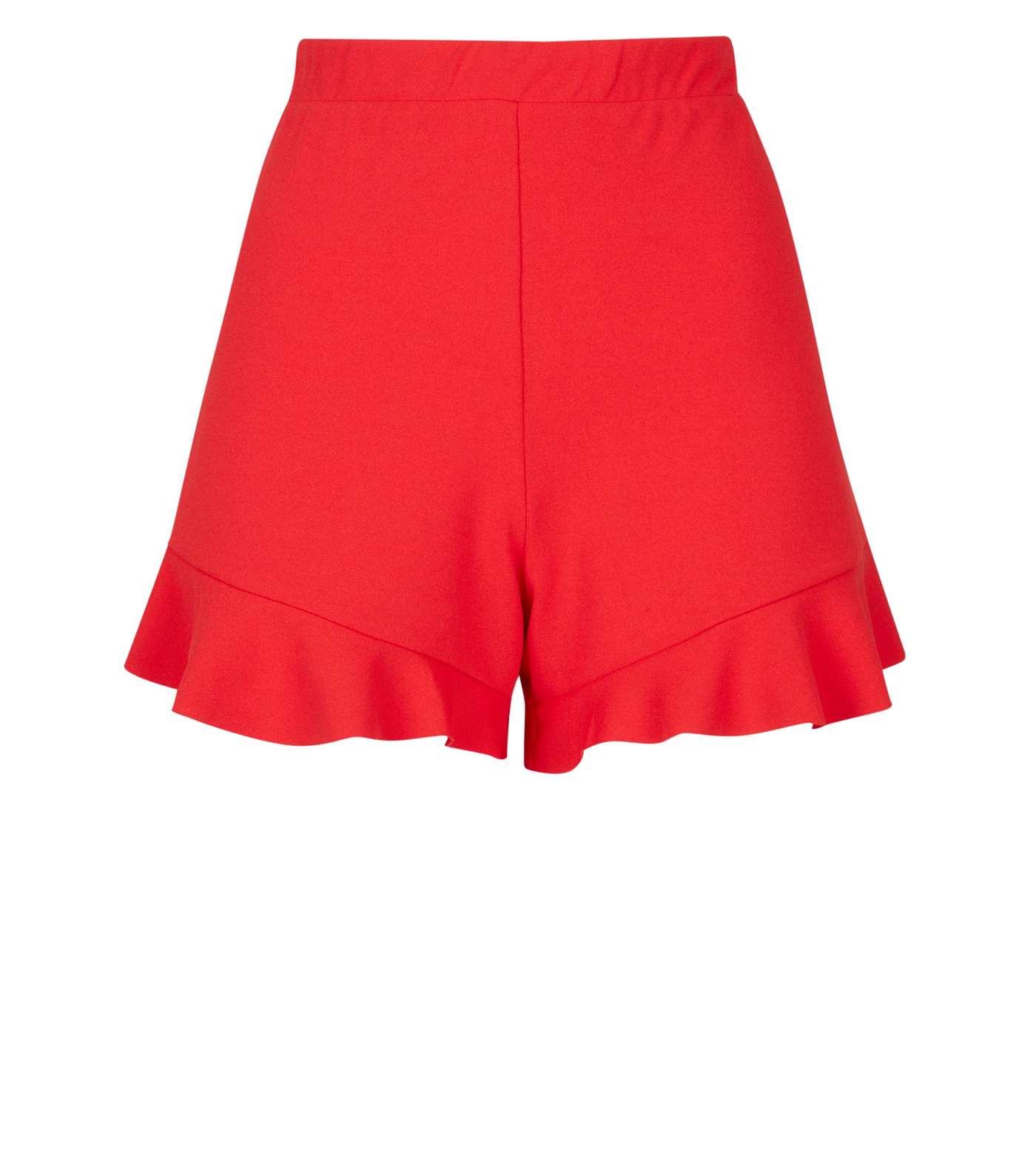 Red Frill Trim Shorts  Image 4
