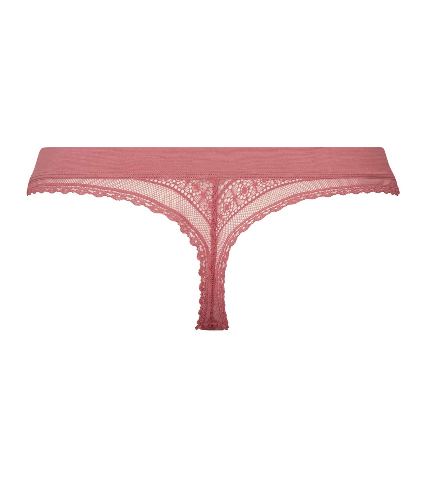 Coral Geometric Lace Thong  Image 5