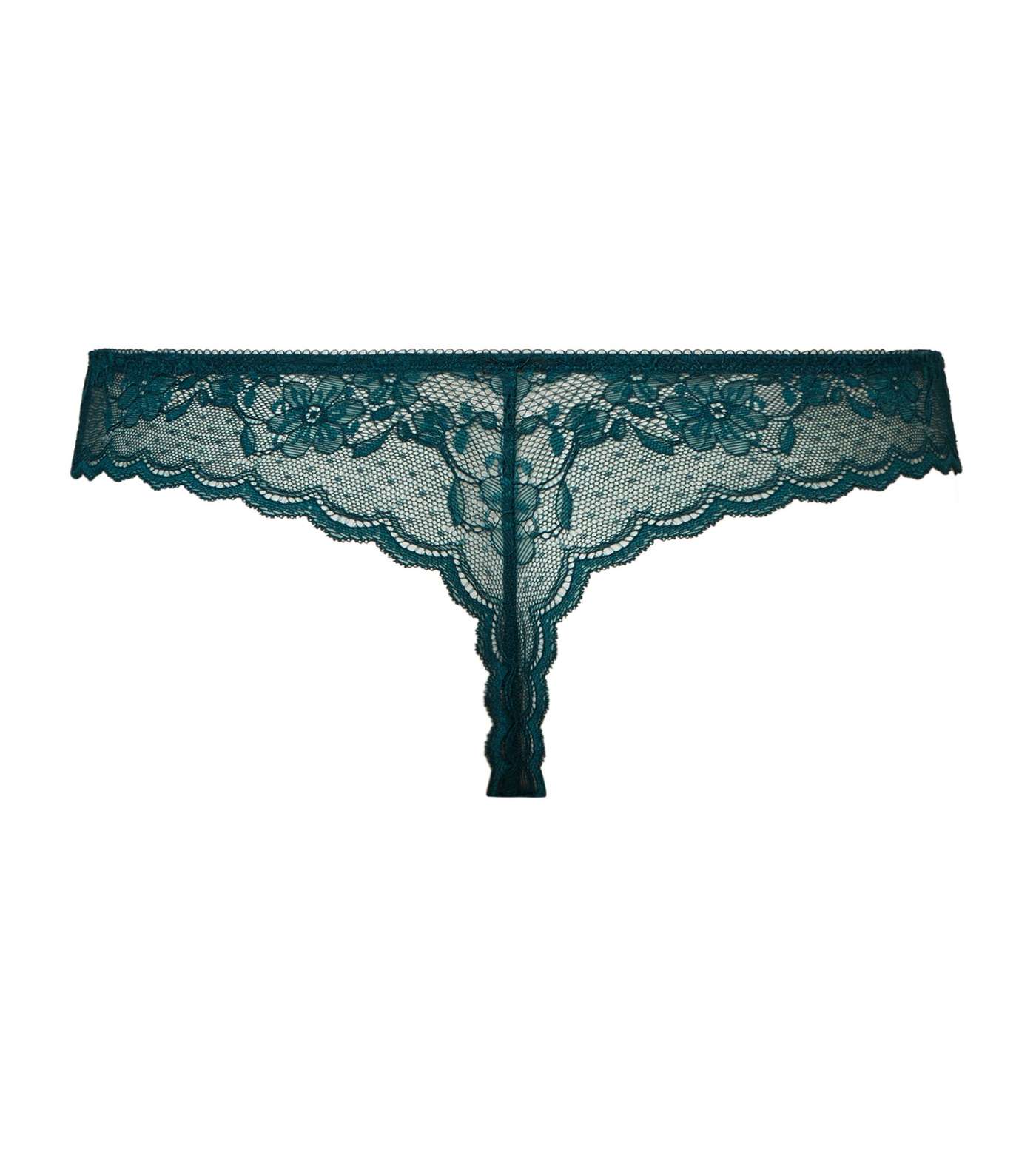 Teal Lace Thong  Image 5