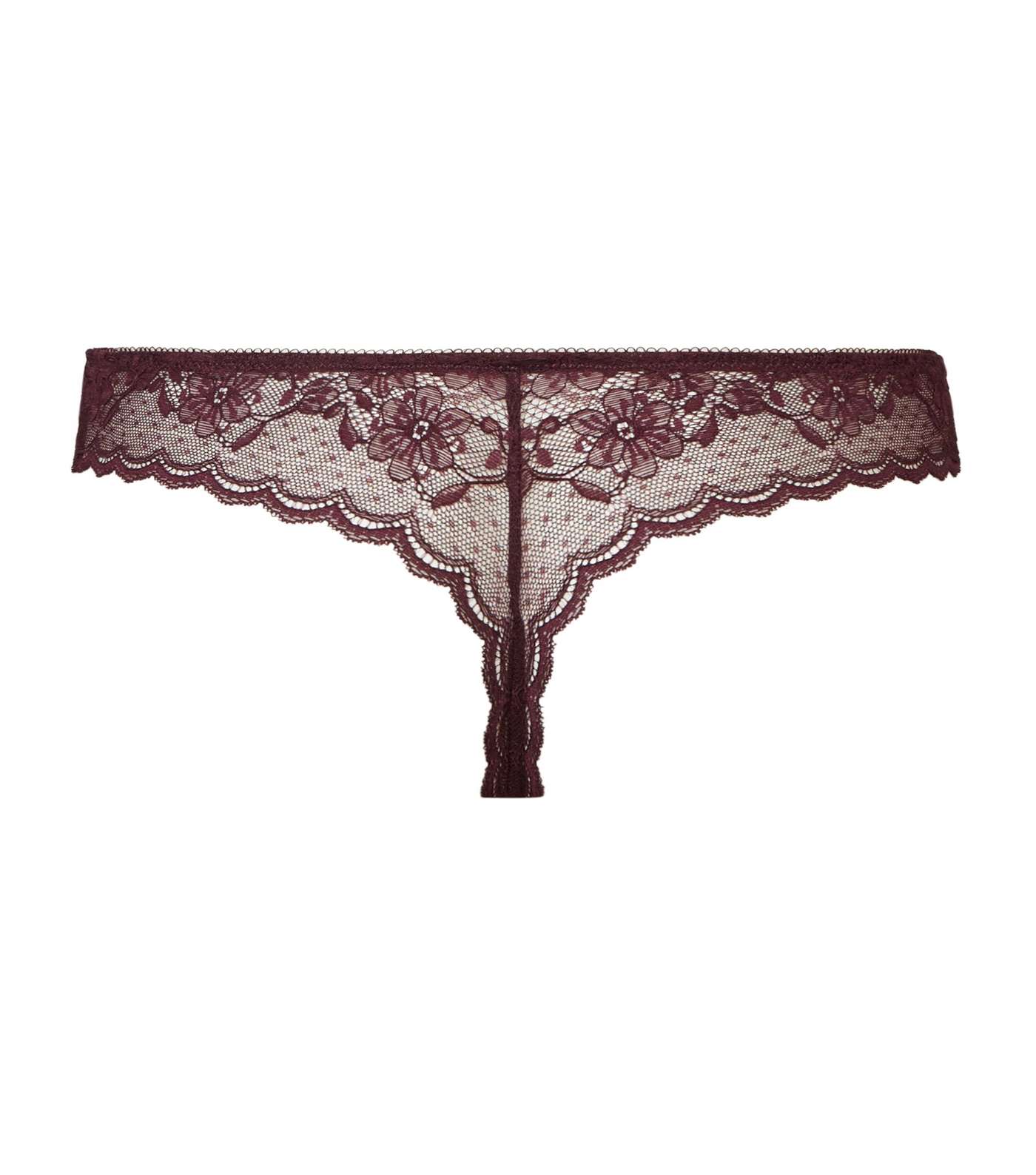 Dark Purple Lace Thong  Image 5