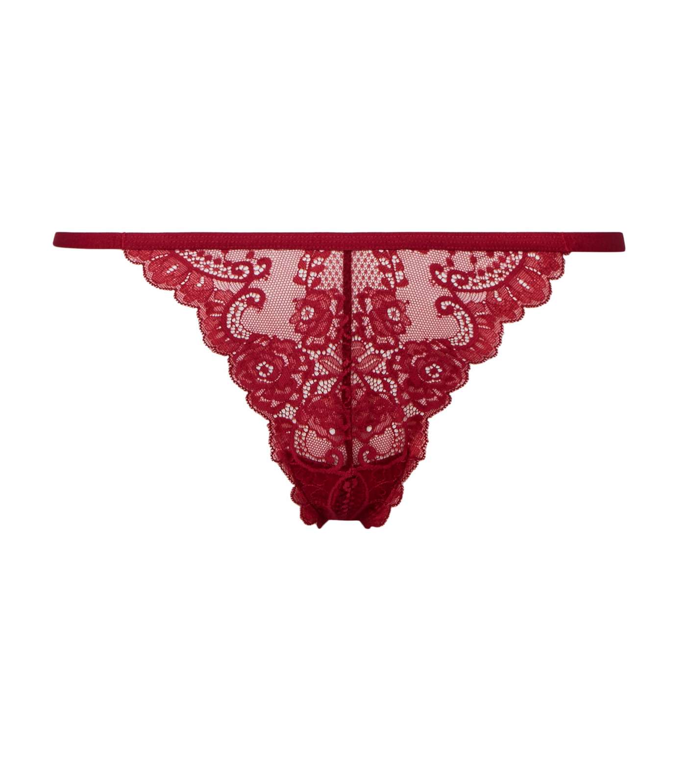 Plum Lace Strappy Thong  Image 4