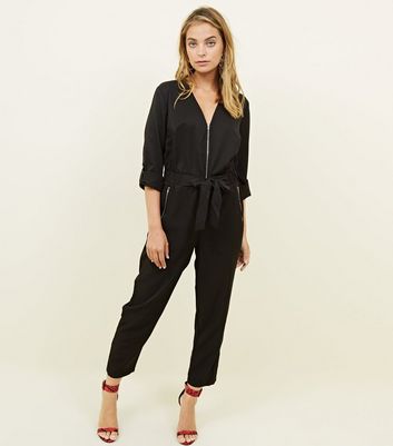 Petite black boiler suit Clearance
