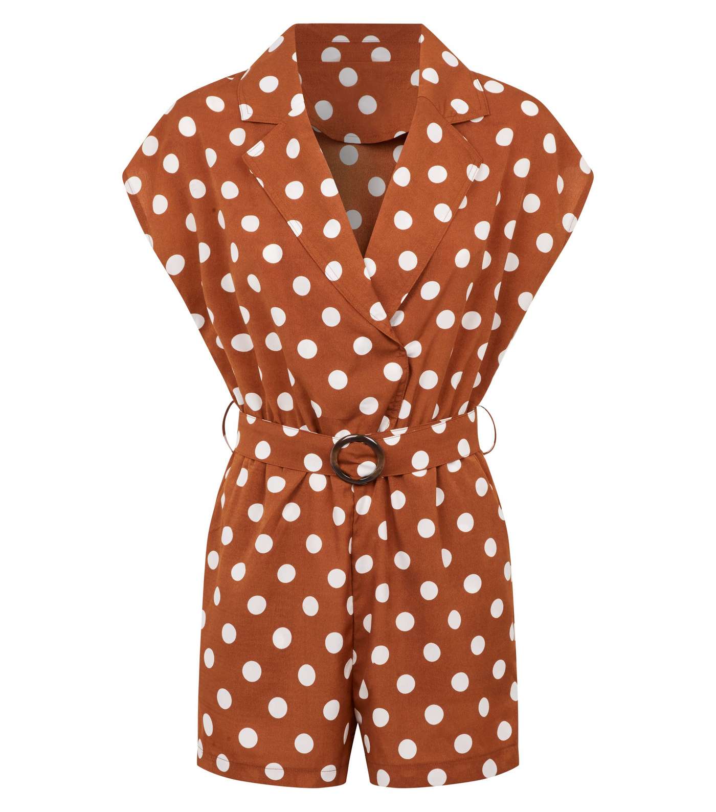 Tokyo Doll Rust Spot Print Belted Playsuit Image 4