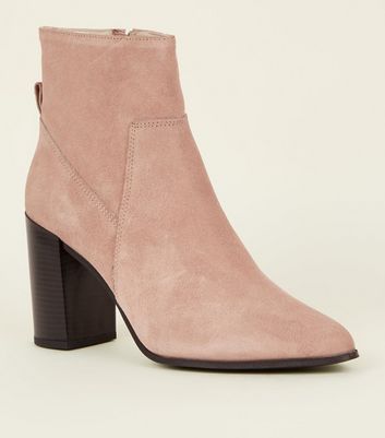 pink suede heels new look