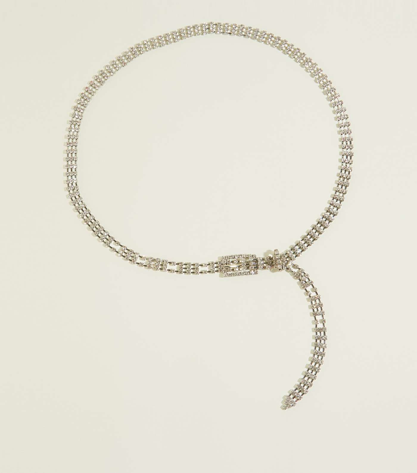 Silver Diamanté Embellished Hip Belt Image 2