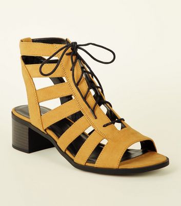 Mustard heels best sale new look