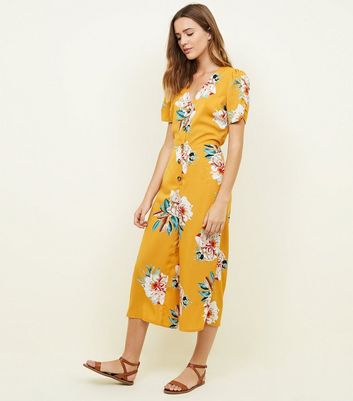 yellow jumpsuit new look