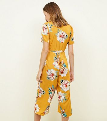 yellow flower jumpsuit